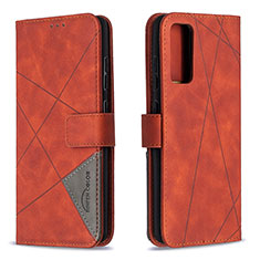 Handytasche Stand Schutzhülle Flip Leder Hülle B08F für Samsung Galaxy S20 FE 4G Orange