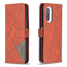 Handytasche Stand Schutzhülle Flip Leder Hülle B08F für Xiaomi Mi 11i 5G Orange