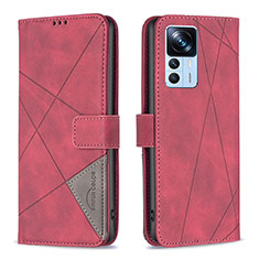 Handytasche Stand Schutzhülle Flip Leder Hülle B08F für Xiaomi Mi 12T 5G Rot