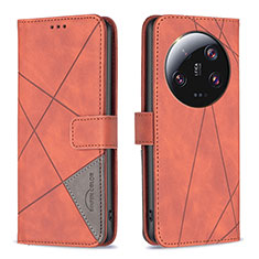 Handytasche Stand Schutzhülle Flip Leder Hülle B08F für Xiaomi Mi 13 Ultra 5G Orange