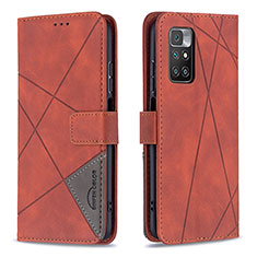 Handytasche Stand Schutzhülle Flip Leder Hülle B08F für Xiaomi Redmi 10 4G Orange