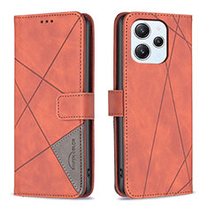 Handytasche Stand Schutzhülle Flip Leder Hülle B08F für Xiaomi Redmi 12 4G Orange