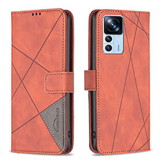 Handytasche Stand Schutzhülle Flip Leder Hülle B08F für Xiaomi Redmi K50 Ultra 5G Orange