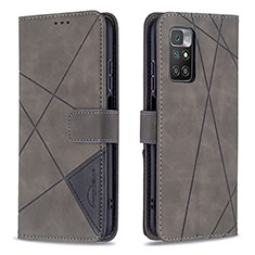 Handytasche Stand Schutzhülle Flip Leder Hülle B08F für Xiaomi Redmi Note 11 4G (2021) Grau