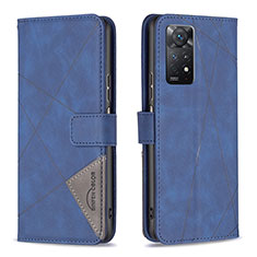 Handytasche Stand Schutzhülle Flip Leder Hülle B08F für Xiaomi Redmi Note 11 Pro 5G Blau