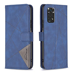 Handytasche Stand Schutzhülle Flip Leder Hülle B08F für Xiaomi Redmi Note 11S 4G Blau