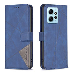 Handytasche Stand Schutzhülle Flip Leder Hülle B08F für Xiaomi Redmi Note 12 4G Blau