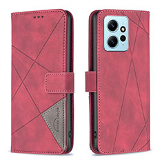 Handytasche Stand Schutzhülle Flip Leder Hülle B08F für Xiaomi Redmi Note 12 4G Rot