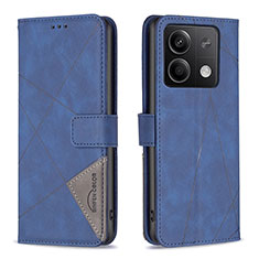 Handytasche Stand Schutzhülle Flip Leder Hülle B08F für Xiaomi Redmi Note 13 5G Blau