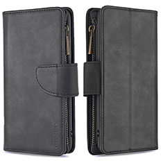 Handytasche Stand Schutzhülle Flip Leder Hülle B09F für Samsung Galaxy A21 Schwarz