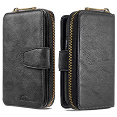 Handytasche Stand Schutzhülle Flip Leder Hülle B10F für Samsung Galaxy A10e Schwarz