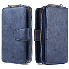 Handytasche Stand Schutzhülle Flip Leder Hülle B10F für Samsung Galaxy A50S Blau