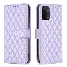 Handytasche Stand Schutzhülle Flip Leder Hülle B11F für Oppo A54 5G Violett