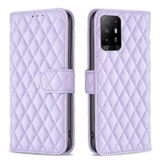 Handytasche Stand Schutzhülle Flip Leder Hülle B11F für Oppo F19 Pro+ Plus 5G Violett