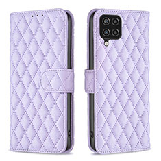 Handytasche Stand Schutzhülle Flip Leder Hülle B11F für Samsung Galaxy A12 5G Violett