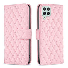 Handytasche Stand Schutzhülle Flip Leder Hülle B11F für Samsung Galaxy A22 4G Rosegold