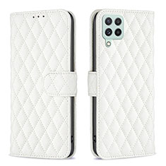 Handytasche Stand Schutzhülle Flip Leder Hülle B11F für Samsung Galaxy A22 4G Weiß