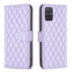 Handytasche Stand Schutzhülle Flip Leder Hülle B11F für Samsung Galaxy A71 4G A715 Violett