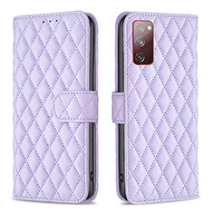 Handytasche Stand Schutzhülle Flip Leder Hülle B11F für Samsung Galaxy S20 FE 4G Violett