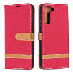 Handytasche Stand Schutzhülle Flip Leder Hülle B11F für Samsung Galaxy S23 5G Rot