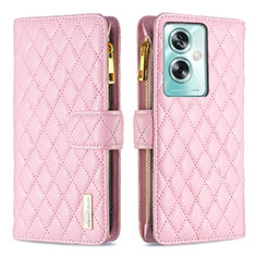 Handytasche Stand Schutzhülle Flip Leder Hülle B12F für Oppo A79 5G Rosegold