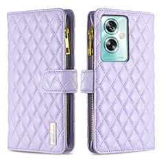 Handytasche Stand Schutzhülle Flip Leder Hülle B12F für Oppo A79 5G Violett