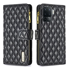 Handytasche Stand Schutzhülle Flip Leder Hülle B12F für Oppo A94 4G Schwarz