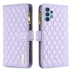 Handytasche Stand Schutzhülle Flip Leder Hülle B12F für Samsung Galaxy A32 4G Violett