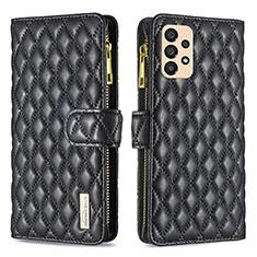 Handytasche Stand Schutzhülle Flip Leder Hülle B12F für Samsung Galaxy A33 5G Schwarz