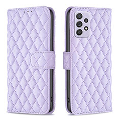 Handytasche Stand Schutzhülle Flip Leder Hülle B12F für Samsung Galaxy A52 4G Violett