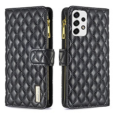 Handytasche Stand Schutzhülle Flip Leder Hülle B12F für Samsung Galaxy A53 5G Schwarz