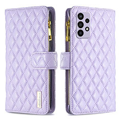 Handytasche Stand Schutzhülle Flip Leder Hülle B12F für Samsung Galaxy A72 4G Violett