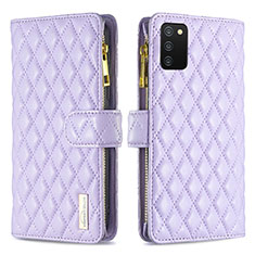 Handytasche Stand Schutzhülle Flip Leder Hülle B12F für Samsung Galaxy F02S SM-E025F Violett