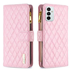 Handytasche Stand Schutzhülle Flip Leder Hülle B12F für Samsung Galaxy F23 5G Rosegold