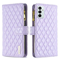 Handytasche Stand Schutzhülle Flip Leder Hülle B12F für Samsung Galaxy F23 5G Violett