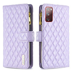 Handytasche Stand Schutzhülle Flip Leder Hülle B12F für Samsung Galaxy S20 FE 4G Violett