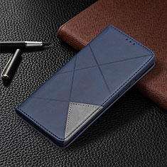 Handytasche Stand Schutzhülle Flip Leder Hülle B12F für Samsung Galaxy S21 Ultra 5G Blau