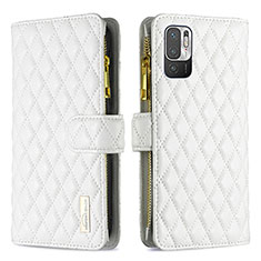 Handytasche Stand Schutzhülle Flip Leder Hülle B12F für Xiaomi Redmi Note 11 SE 5G Weiß