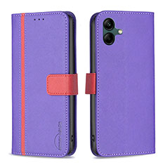 Handytasche Stand Schutzhülle Flip Leder Hülle B13F für Samsung Galaxy A04 4G Violett