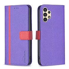 Handytasche Stand Schutzhülle Flip Leder Hülle B13F für Samsung Galaxy A13 4G Violett