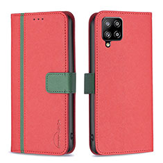 Handytasche Stand Schutzhülle Flip Leder Hülle B13F für Samsung Galaxy A42 5G Rot