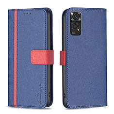 Handytasche Stand Schutzhülle Flip Leder Hülle B13F für Xiaomi Redmi Note 11 4G (2022) Blau