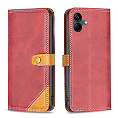 Handytasche Stand Schutzhülle Flip Leder Hülle B14F für Samsung Galaxy A04 4G Rot