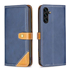 Handytasche Stand Schutzhülle Flip Leder Hülle B14F für Samsung Galaxy A04s Blau