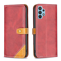 Handytasche Stand Schutzhülle Flip Leder Hülle B14F für Samsung Galaxy A32 5G Rot