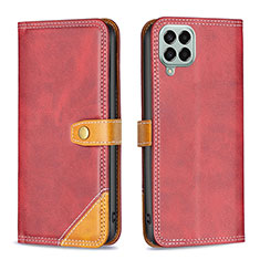 Handytasche Stand Schutzhülle Flip Leder Hülle B14F für Samsung Galaxy M33 5G Rot