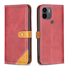 Handytasche Stand Schutzhülle Flip Leder Hülle B14F für Xiaomi Redmi A1 Plus Rot