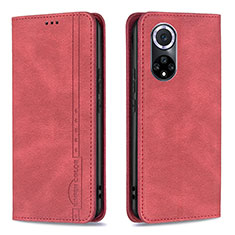 Handytasche Stand Schutzhülle Flip Leder Hülle B15F für Huawei Honor 50 5G Rot