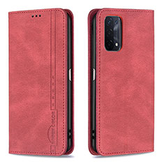 Handytasche Stand Schutzhülle Flip Leder Hülle B15F für Oppo A54 5G Rot