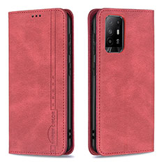 Handytasche Stand Schutzhülle Flip Leder Hülle B15F für Oppo A95 5G Rot